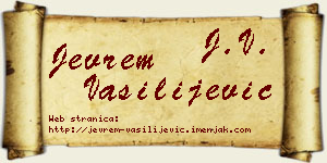 Jevrem Vasilijević vizit kartica